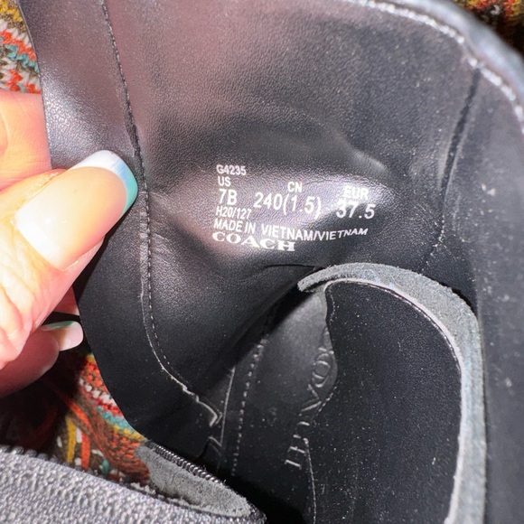 Coach heeled boots size 7 EUR 37.5 - Picture 4 of 4